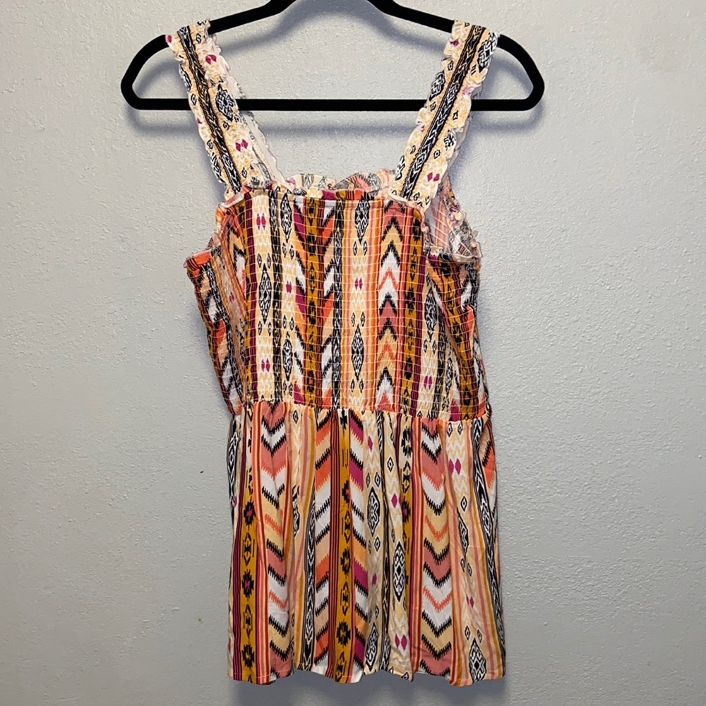 Cato NWT Aztec Colorful Smocked Sleeveless Top: 3028